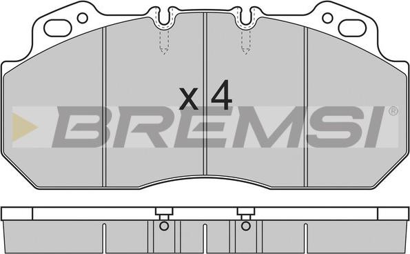 Bremsi BP7280 - Тормозные колодки, дисковые, комплект autodif.ru