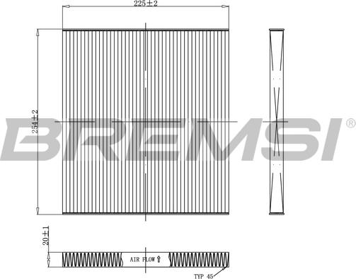 Bremsi FC0934 - Фильтр воздуха в салоне autodif.ru