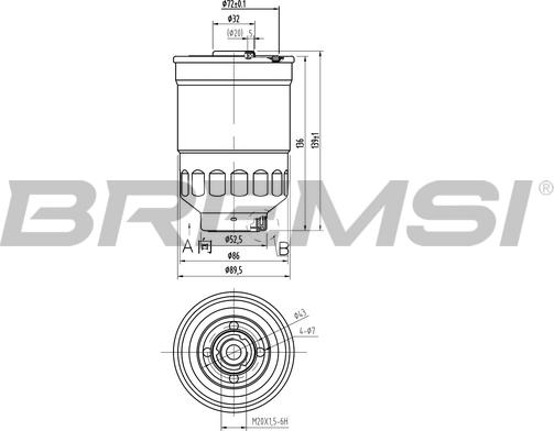Bremsi FE0797 - Топливный фильтр autodif.ru