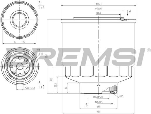 Bremsi FE1477 - Топливный фильтр autodif.ru