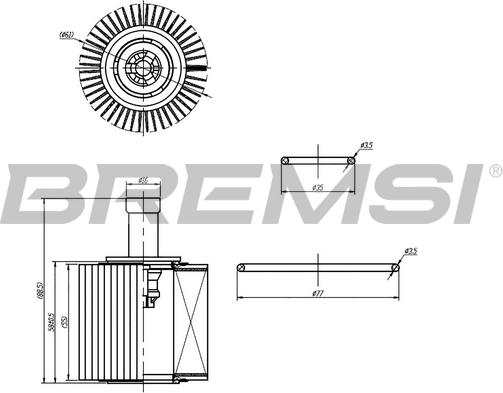 Bremsi FL0252 - Масляный фильтр autodif.ru