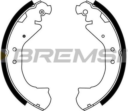 Bremsi GF4675 - Комплект тормозных колодок, барабанные autodif.ru