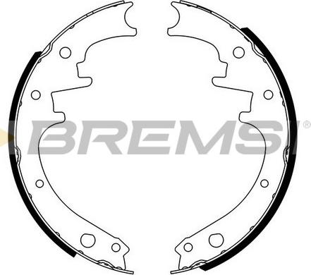 Bremsi GF4169 - Комплект тормозных колодок, барабанные autodif.ru