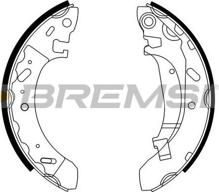 Bremsi GF4716 - Комплект тормозных колодок, барабанные autodif.ru