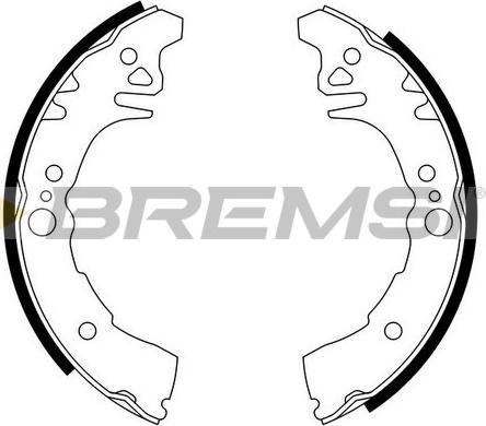 Bremsi GF0939 - Комплект тормозных колодок, барабанные autodif.ru