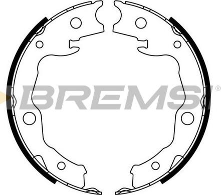 Bremsi GF0976 - Комплект тормозов, ручник, парковка autodif.ru