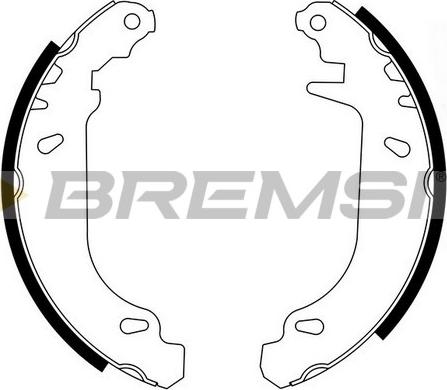 Bremsi GF0415 - Комплект тормозных колодок, барабанные autodif.ru