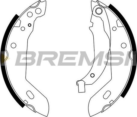 Bremsi GF0411 - Комплект тормозных колодок, барабанные autodif.ru