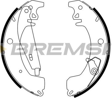 Bremsi GF0417 - Комплект тормозных колодок, барабанные autodif.ru