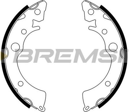 Bremsi GF0431 - Комплект тормозных колодок, барабанные autodif.ru