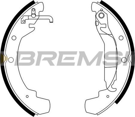 Bremsi GF0548 - Комплект тормозных колодок, барабанные autodif.ru