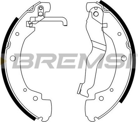 Bremsi GF0557 - Комплект тормозных колодок, барабанные autodif.ru