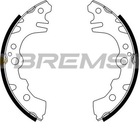 Bremsi GF0673 - Комплект тормозных колодок, барабанные autodif.ru