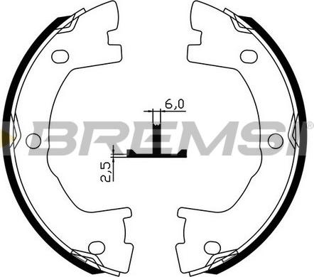 Bremsi GF0147 - Комплект тормозов, ручник, парковка autodif.ru