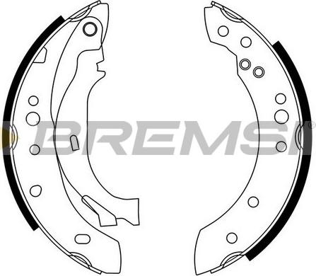 Bremsi GF0108 - Комплект тормозных колодок, барабанные autodif.ru