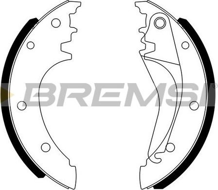 Bremsi GF0185 - Комплект тормозных колодок, барабанные autodif.ru