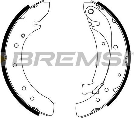 Bremsi GF0176 - Комплект тормозных колодок, барабанные autodif.ru