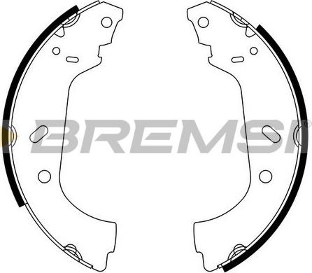 Bremsi GF0177 - Комплект тормозных колодок, барабанные autodif.ru