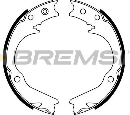 Bremsi GF0892 - Комплект тормозов, ручник, парковка autodif.ru