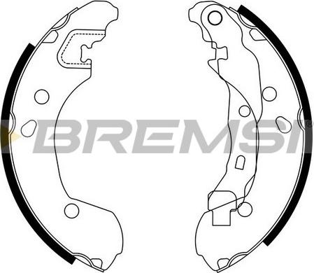Bremsi GF0862 - Комплект тормозных колодок, барабанные autodif.ru