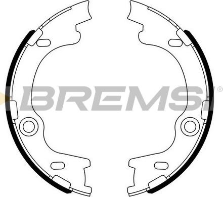 Bremsi GF0804 - Комплект тормозов, ручник, парковка autodif.ru