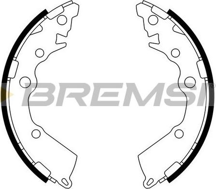 Bremsi GF0805 - Комплект тормозных колодок, барабанные autodif.ru