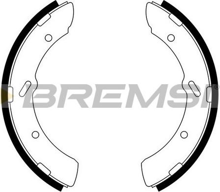Bremsi GF0829 - Комплект тормозных колодок, барабанные autodif.ru