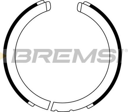 Bremsi GF0875 - Комплект тормозов, ручник, парковка autodif.ru