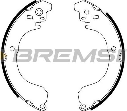 Bremsi GF0871 - Комплект тормозных колодок, барабанные autodif.ru