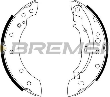 Bremsi GF0391 - Комплект тормозных колодок, барабанные autodif.ru