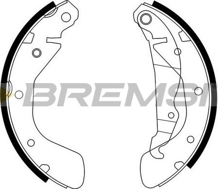 Bremsi GF0354 - Комплект тормозных колодок, барабанные autodif.ru