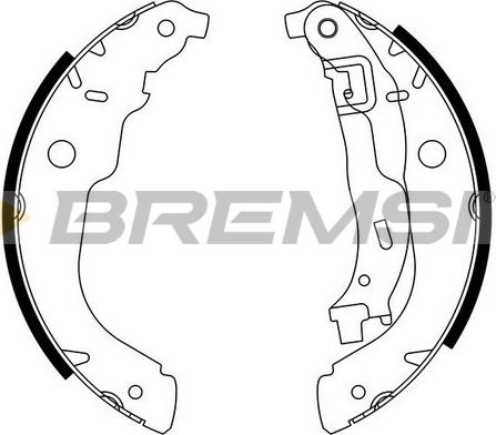 Bremsi GF0389 - Комплект тормозных колодок, барабанные autodif.ru