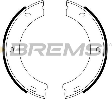 Bremsi GF0384 - Комплект тормозных колодок, барабанные autodif.ru