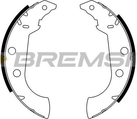 Bremsi GF0383 - Комплект тормозных колодок, барабанные autodif.ru