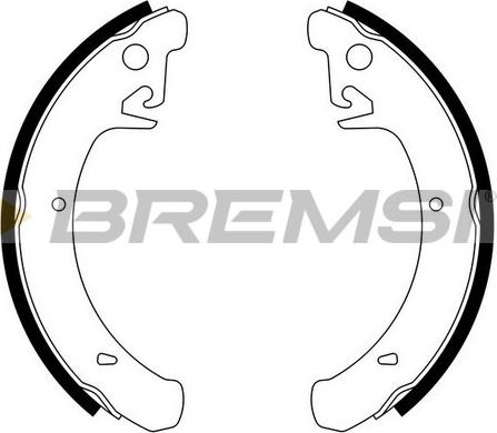 Bremsi GF0283 - Комплект тормозных колодок, барабанные autodif.ru