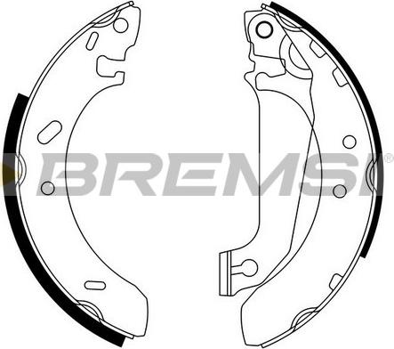 Bremsi GF0227 - Комплект тормозных колодок, барабанные autodif.ru
