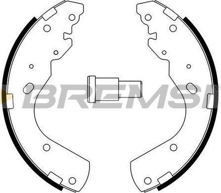Bremsi GF0797 - Комплект тормозных колодок, барабанные autodif.ru