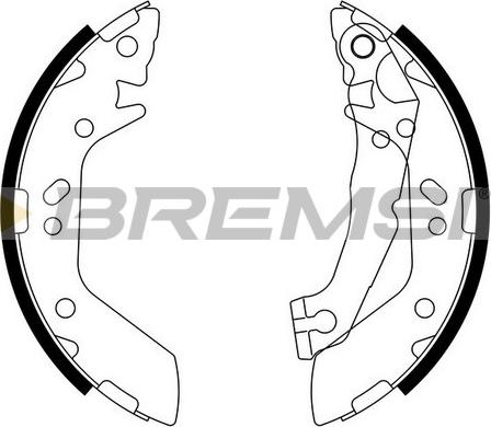 Bremsi GF0740 - Комплект тормозных колодок, барабанные autodif.ru