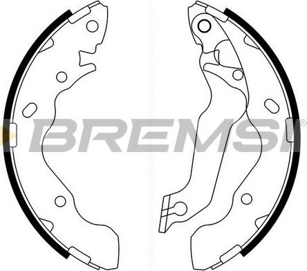 Bremsi GF0741 - Комплект тормозных колодок, барабанные autodif.ru
