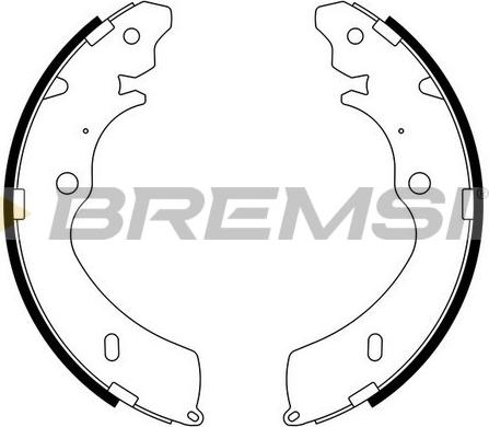 Bremsi GF0756 - Комплект тормозных колодок, барабанные autodif.ru