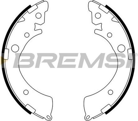 Bremsi GF0709 - Комплект тормозных колодок, барабанные autodif.ru