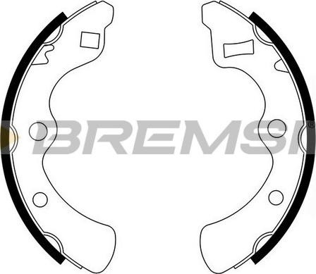 Bremsi GF0704 - Комплект тормозных колодок, барабанные autodif.ru
