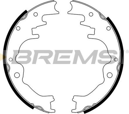 Bremsi GF0784 - Комплект тормозных колодок, барабанные autodif.ru