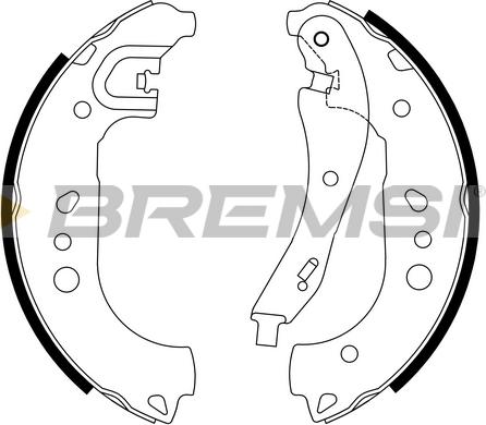 Bremsi GF1116 - Комплект тормозных колодок, барабанные autodif.ru