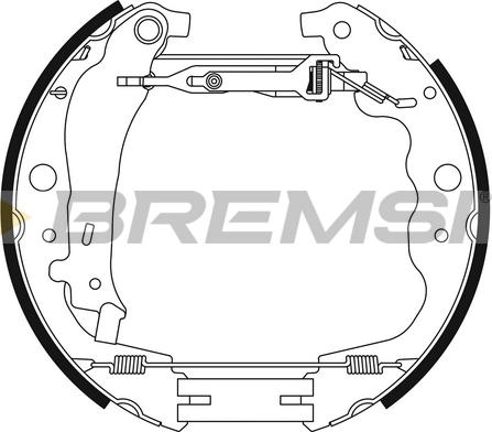 Bremsi GK0464 - Комплект тормозных колодок, барабанные autodif.ru