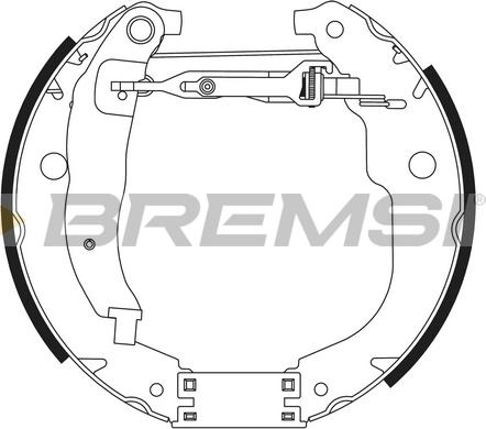 Bremsi GK0423 - Комплект тормозных колодок, барабанные autodif.ru