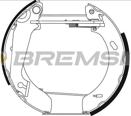Bremsi GK0069 - Комплект тормозных колодок, барабанные autodif.ru