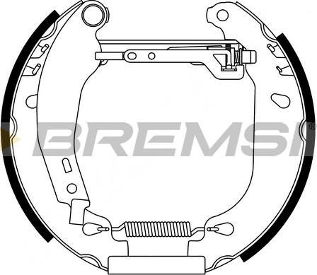 Bremsi GK0054 - Комплект тормозных колодок, барабанные autodif.ru