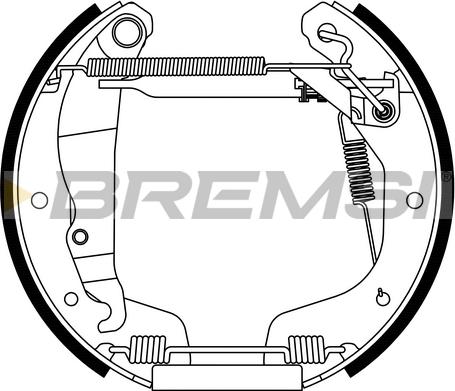 Bremsi GK0231 - Комплект тормозных колодок, барабанные autodif.ru