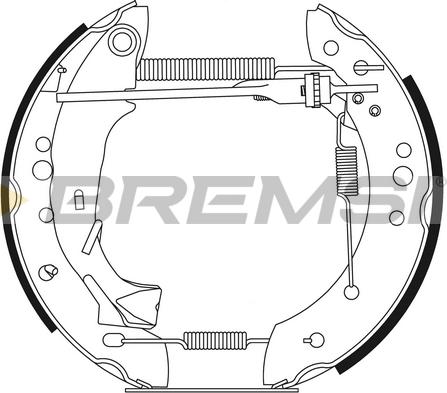 Bremsi GK0197 - Комплект тормозных колодок, барабанные autodif.ru